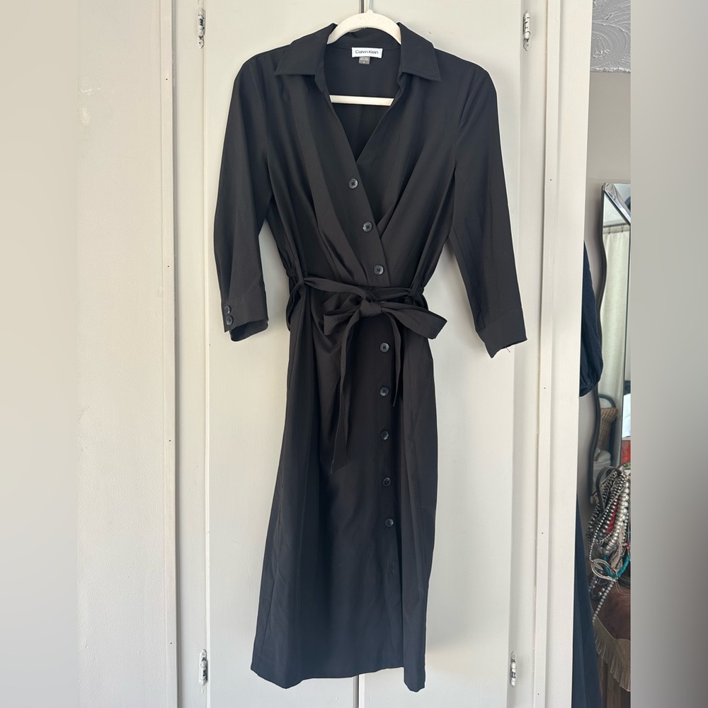 Calvin Klein Black Long Sleeve Dress